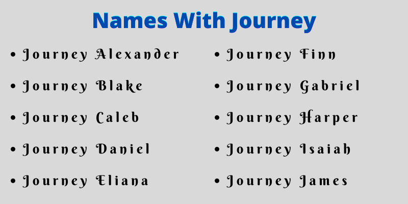 Names With Journey