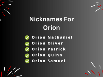 Nicknames For Orion