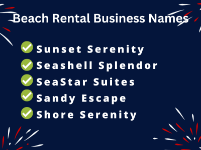 Beach Rental Business Names