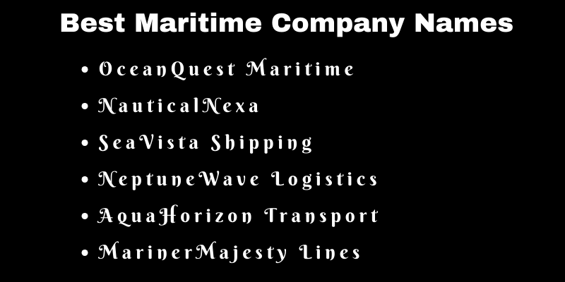 Maritime Company Name