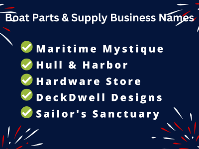 Boat Parts & Supply Business Names