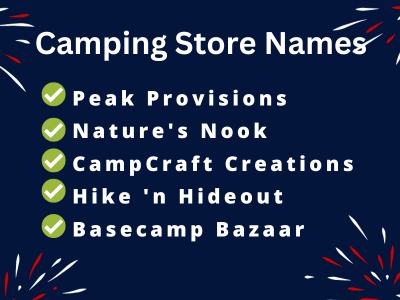 Camping Store Names