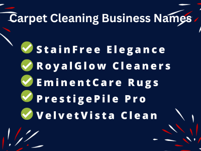 Carpet Cleaning Business Names