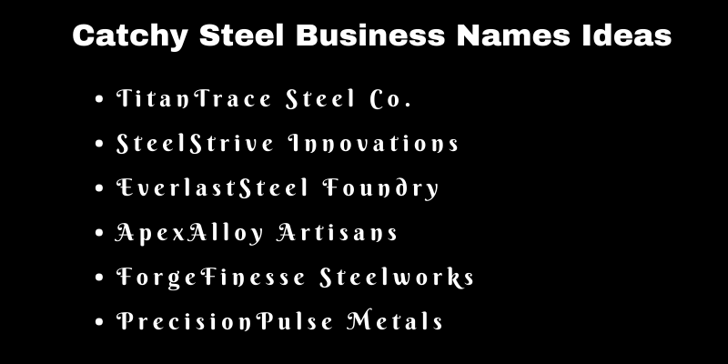 Steel Business Names