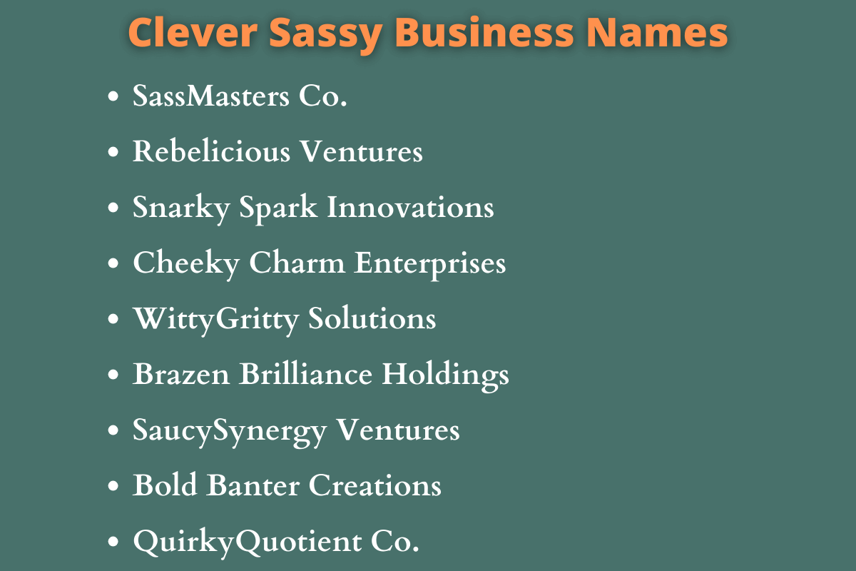 Sassy Business Names