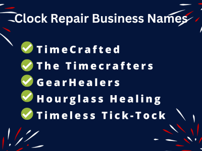 Clock Repair Business Names