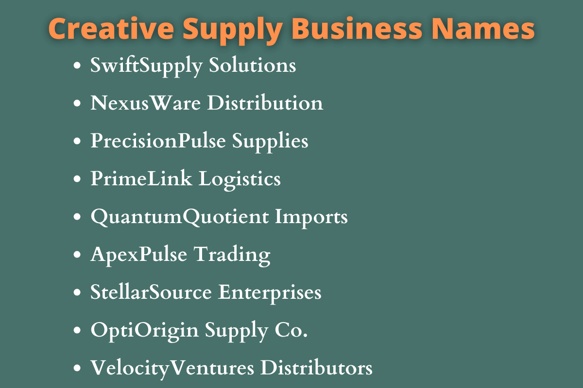 Supply Business Names