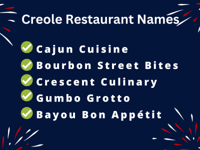 Creole Restaurant Names