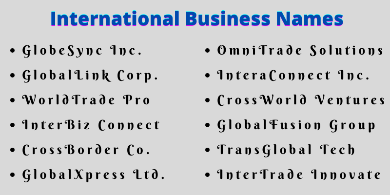 International Business Names