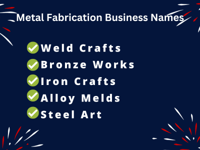 Metal Fabrication Business Names