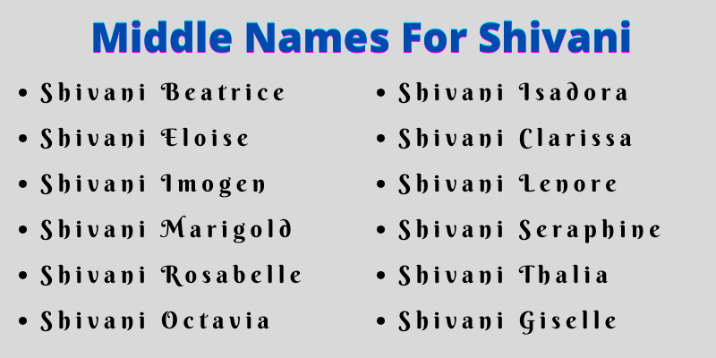 Shivani Name Meaning