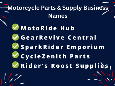 Motorcycle Parts & Supply Business Names