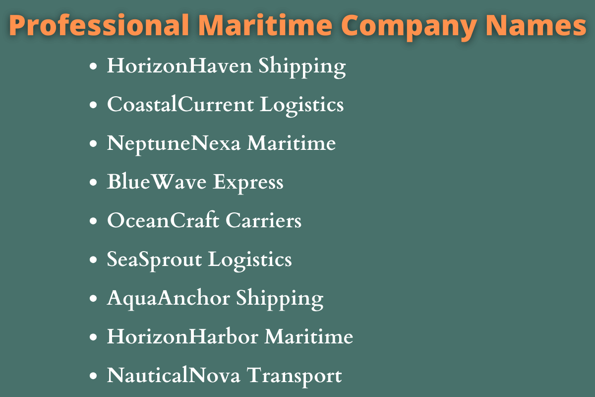 Maritime Company Name