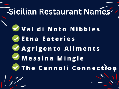 Sicilian Restaurant Names