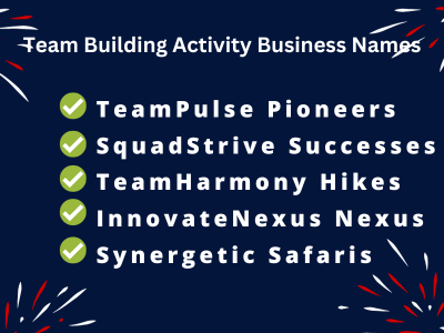 Team Building Activity Business Names