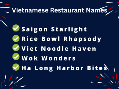Vietnamese Restaurant Names