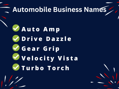 Automobile Business Names