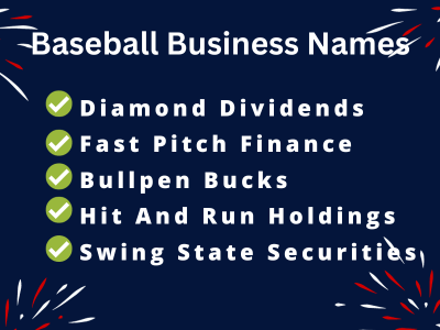Baseball Business Names