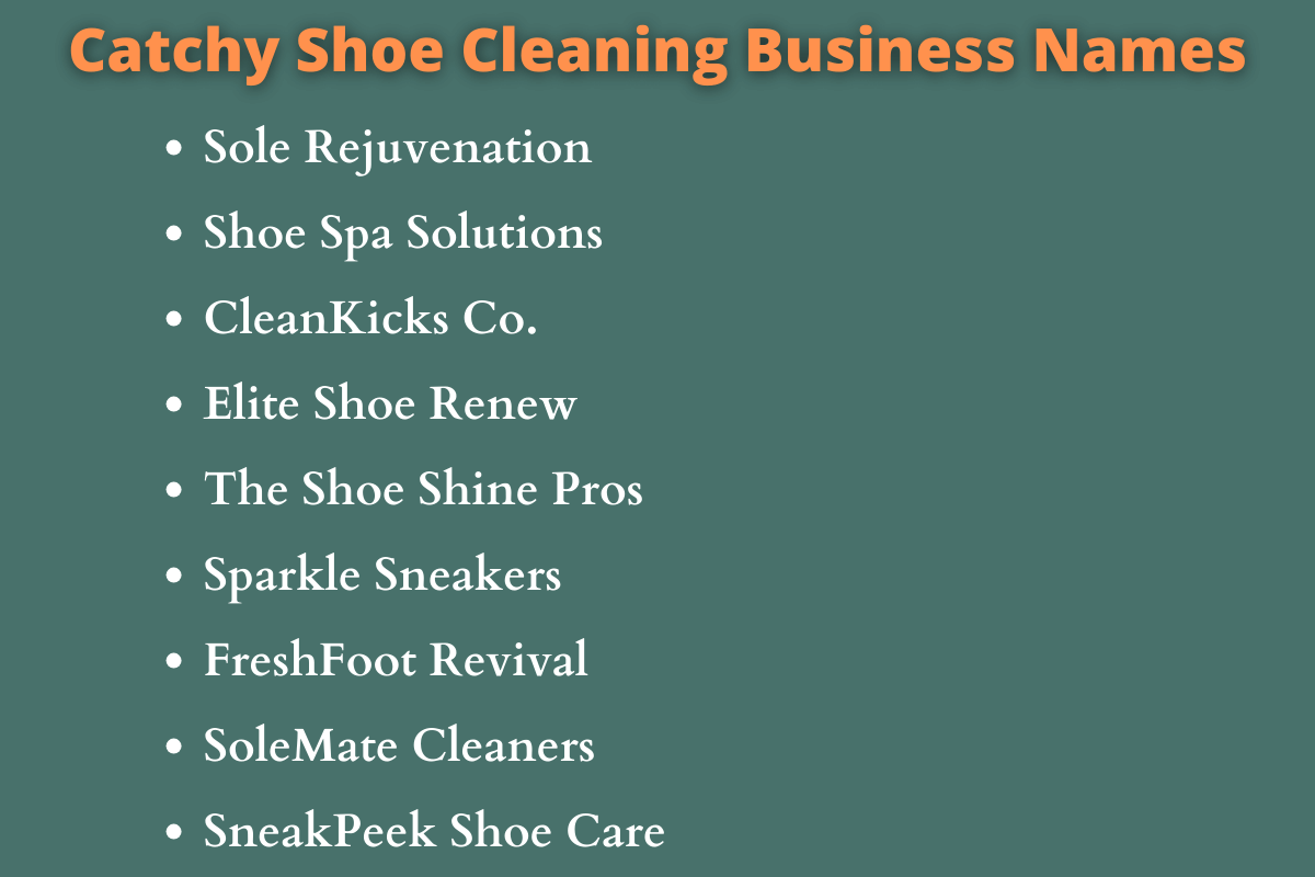 Shoe Cleaning Business Names