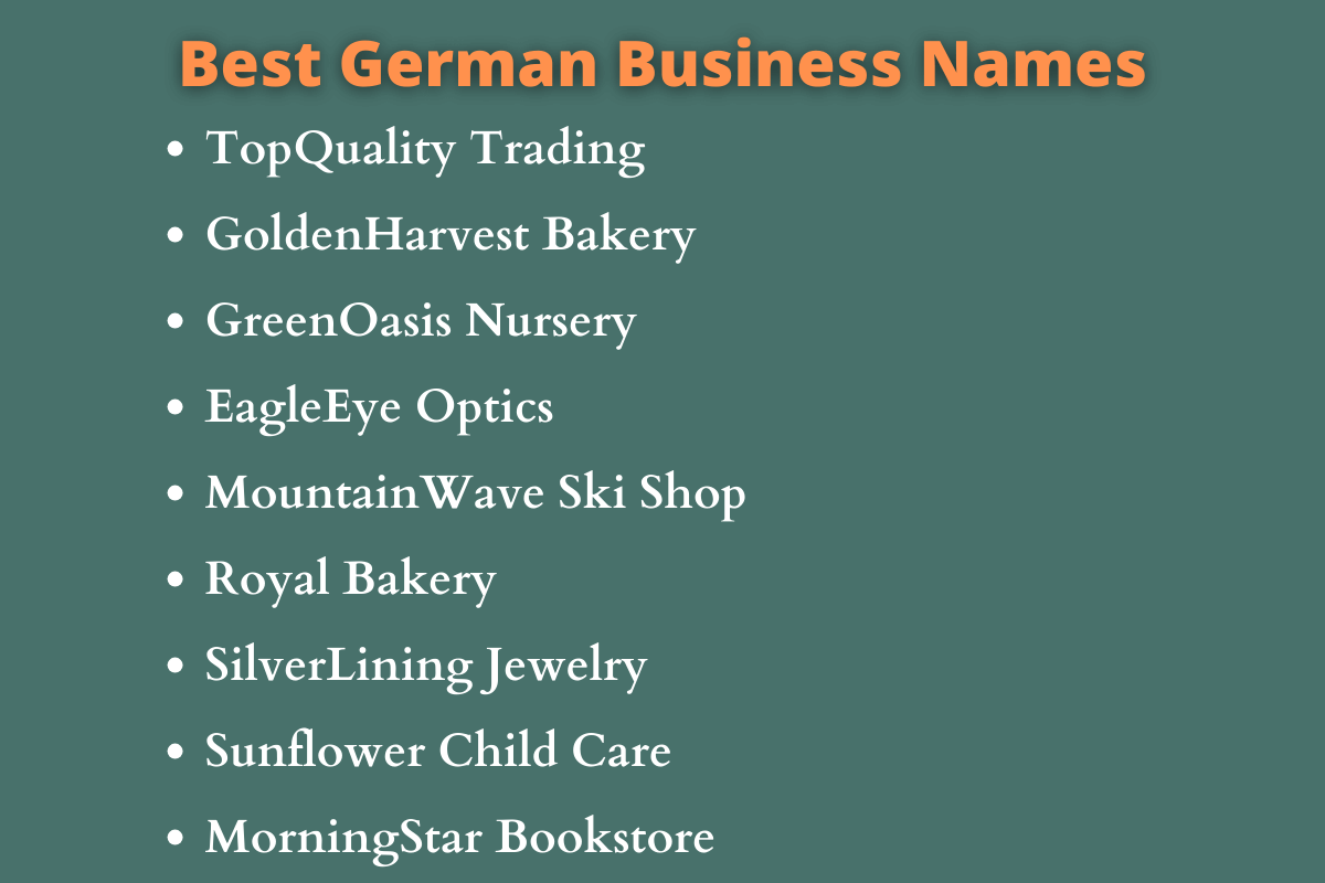German Business Names