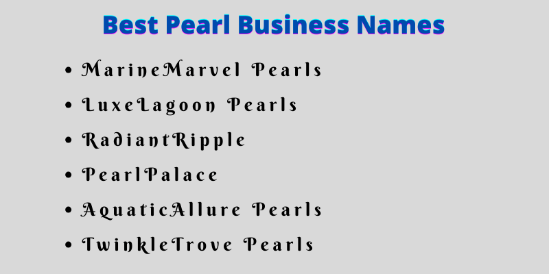 Pearl Business Names