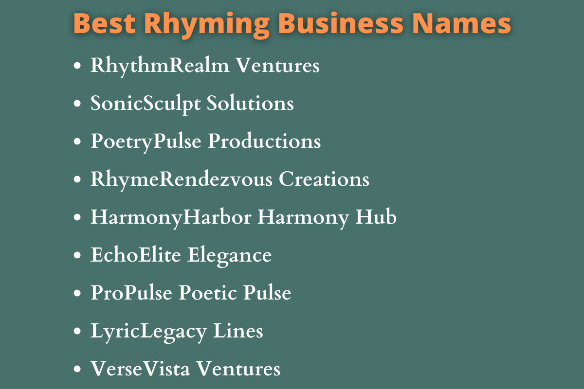 Rhyming Business Names