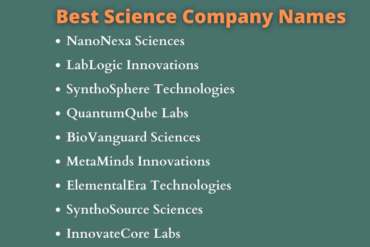Science Company Names