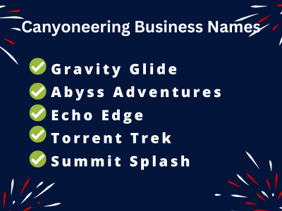 Canyoneering Business Names