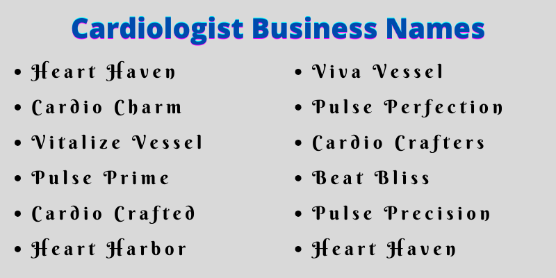 Cardiologist Business Names