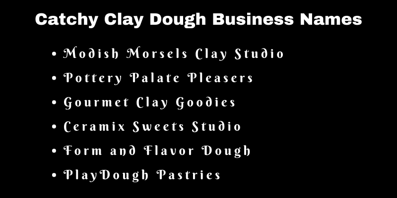 Clay Dough Business Names