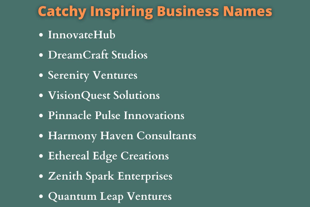 Inspiring Business Names
