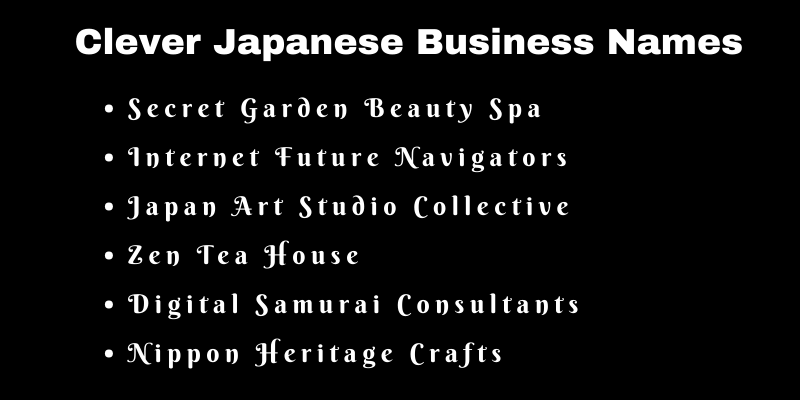 Japanese Business Names