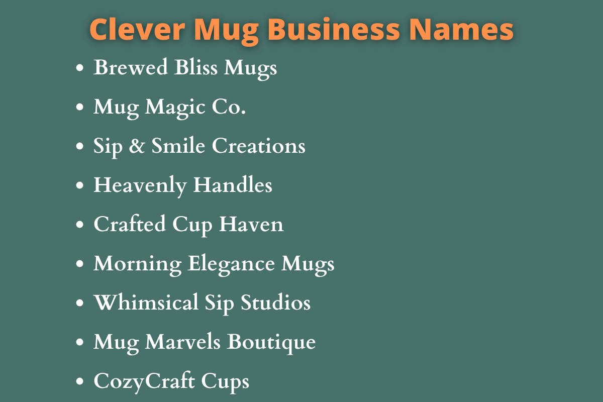 Mug Business Names