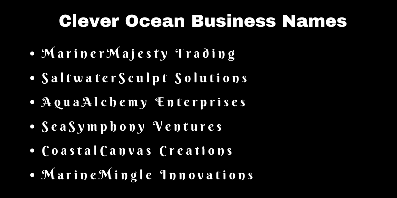 Ocean Business Names