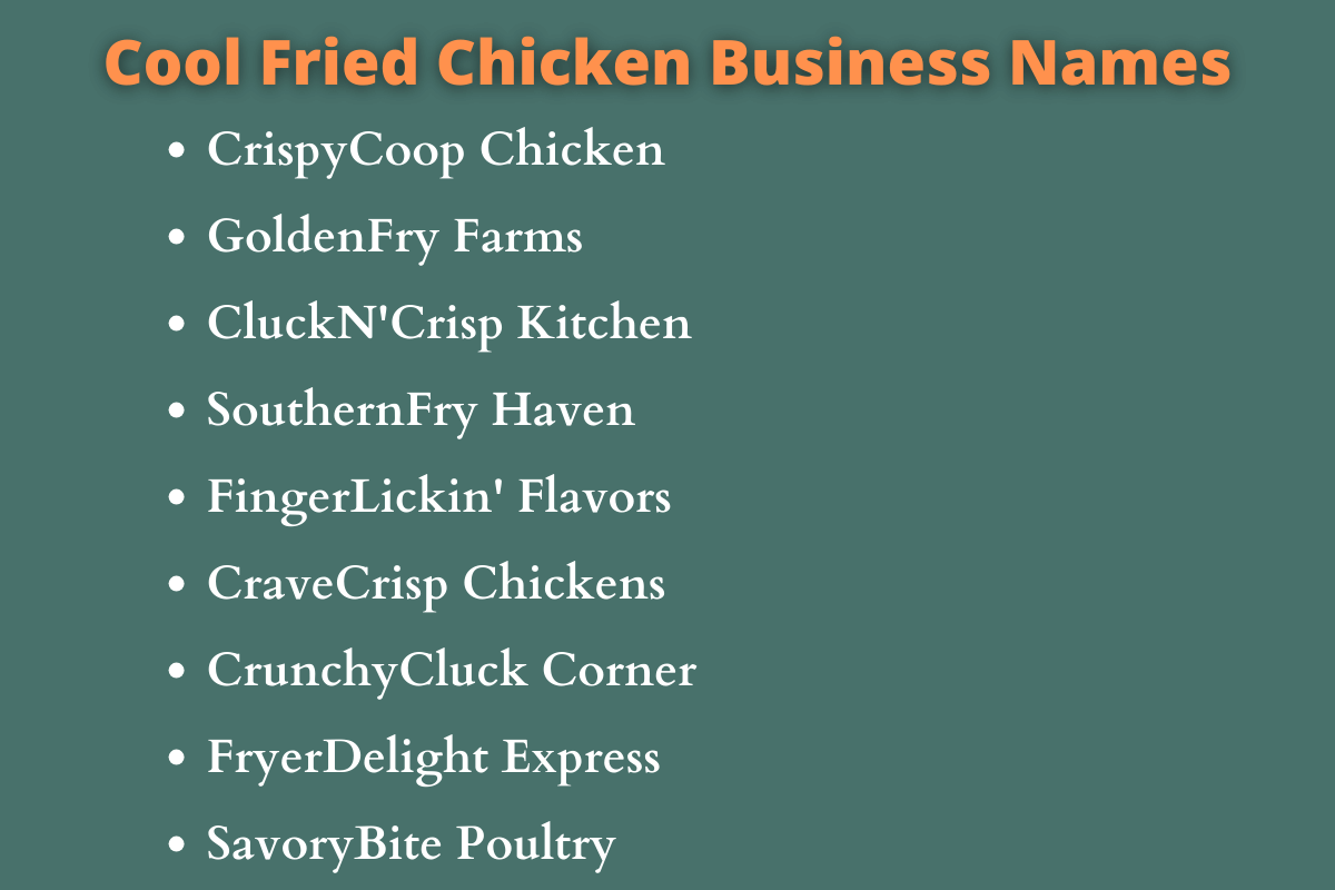 Fried Chicken Business Names