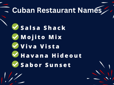 Cuban Restaurant Names