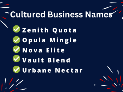 Cultured Business Names