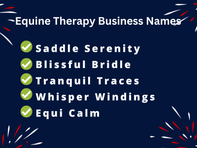Equine Therapy Business Names