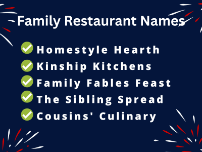 Family Restaurant Names
