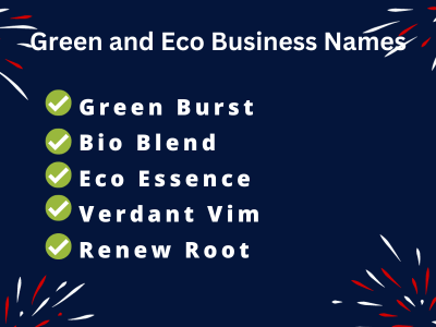 Green and Eco Business Names