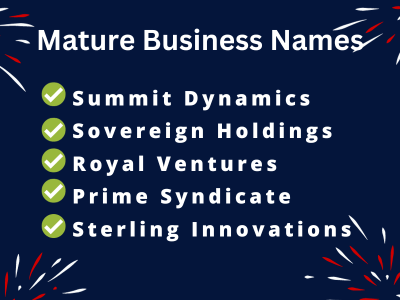 Mature Business Names