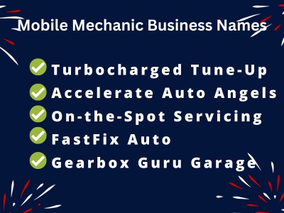 Mobile Mechanic Business Names