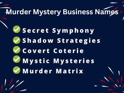 Murder Mystery Business Names