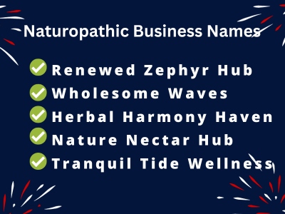 Naturopathic Business Names