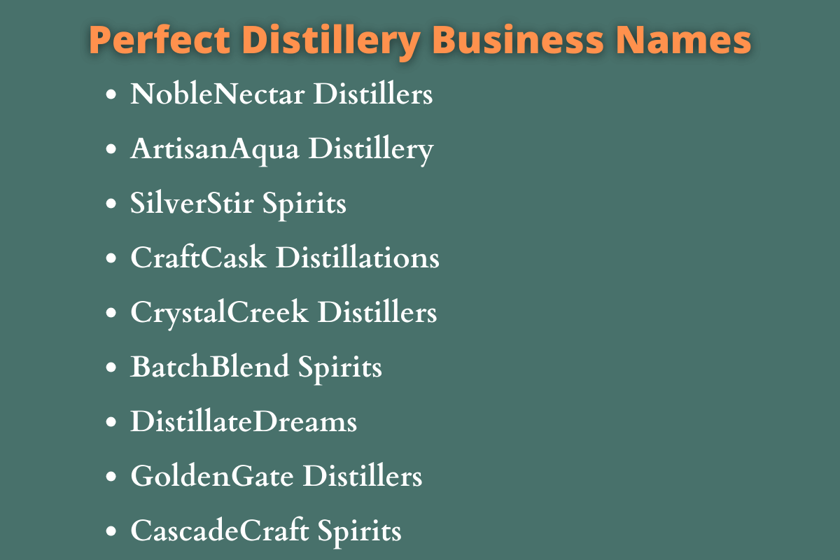 Distillery Business Names