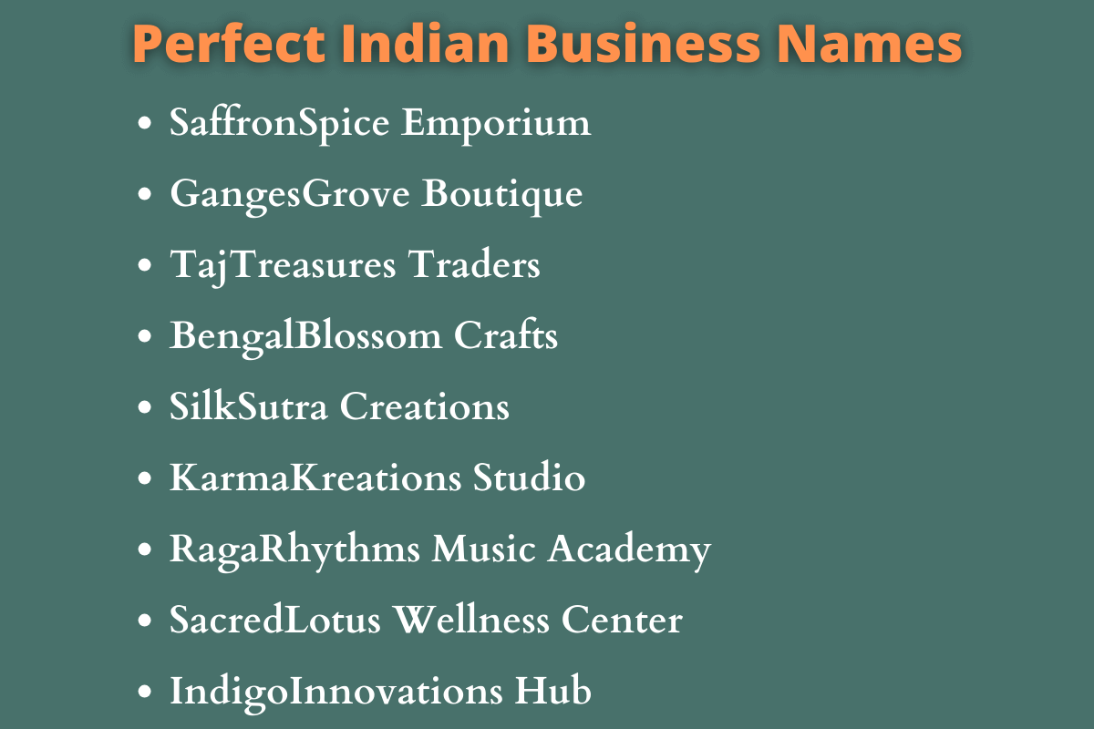 Indian Business Names