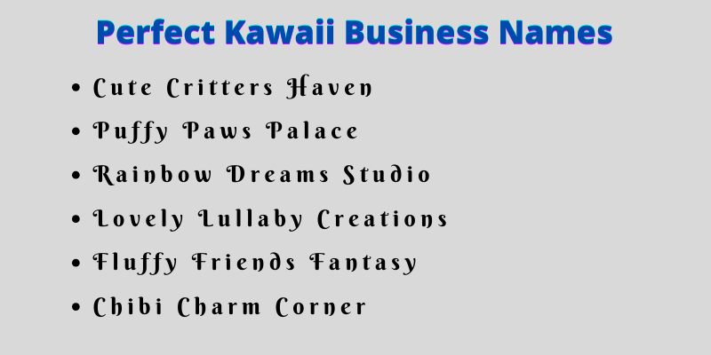 Kawaii Business Names