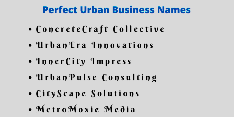 Urban Business Names