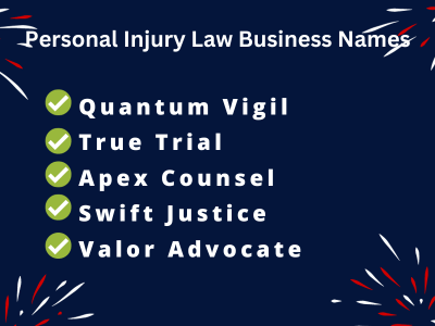 Personal Injury Law Business Names