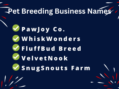 Pet Breeding Business Names